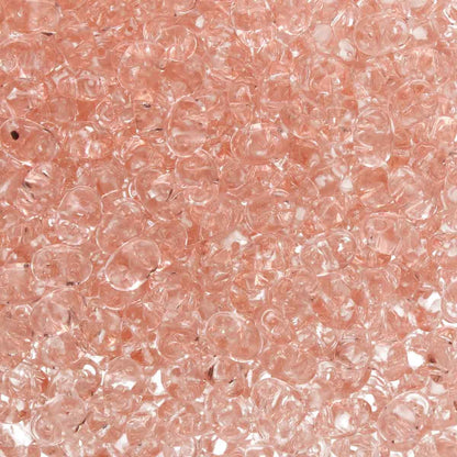 Rosaline Pink Czech Glass Super Duo Beads, 2.5x5mm - approximately 330 pcs