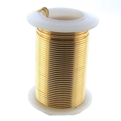 Beadsmith Tarnish Resistant Gold Round Wire, 16 Gauge, 8 Yards