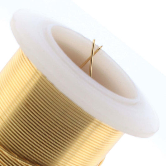 Beadsmith Tarnish Resistant Gold Round Wire, 24 Gauge, 30 Yards