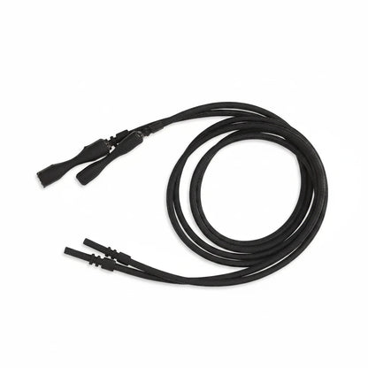 Black Silicone Rubber Necklace Cord 16" with Locking Clasp 2mm — 20 pcs