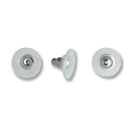 Three metallic objects on a white background