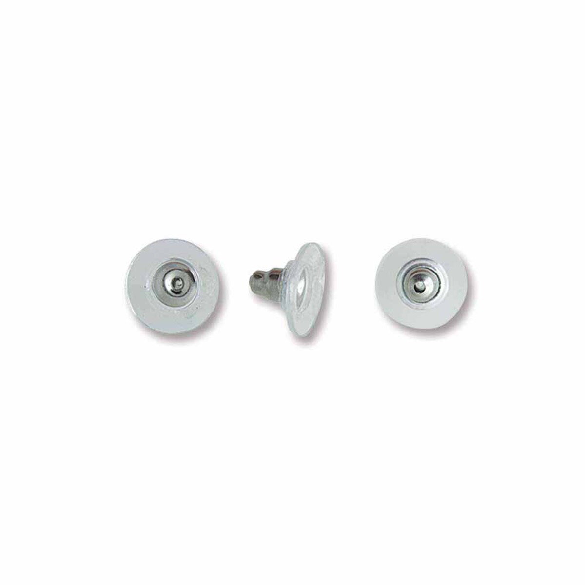 Stainless Steel Comfort Clutch Earring Backs, 10.3x6mm - 72 pcs