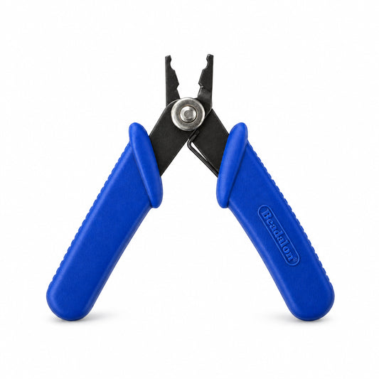 Blue and black CRIMP pliers with blue handles, shown against a plain white background.