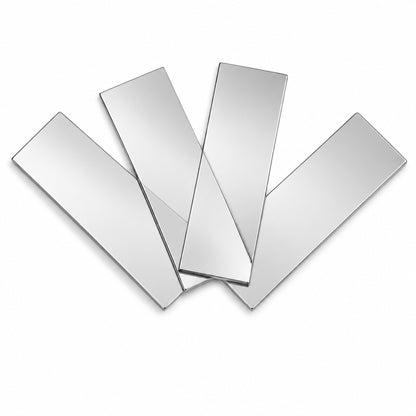 Four GLASS SLIDES  on a white background