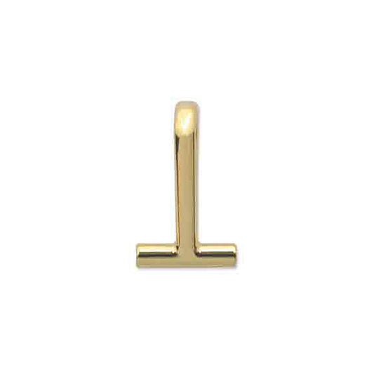 Gold Plated Brooch Pin Converter with Loop Bail, 21x13mm, Horizontal, 36 pcs