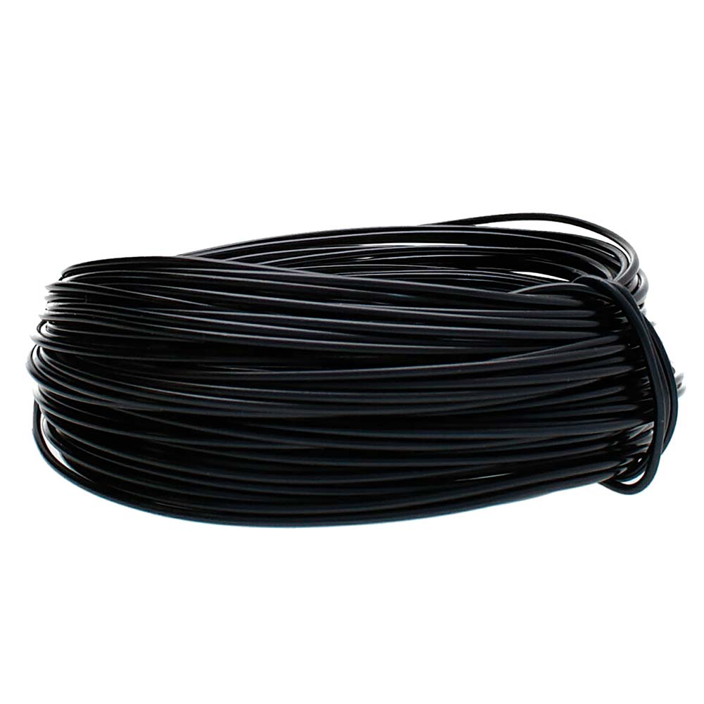 BeadSmith Black Aluminum Dead Soft Wire, 18 Gauge, 39 Feet