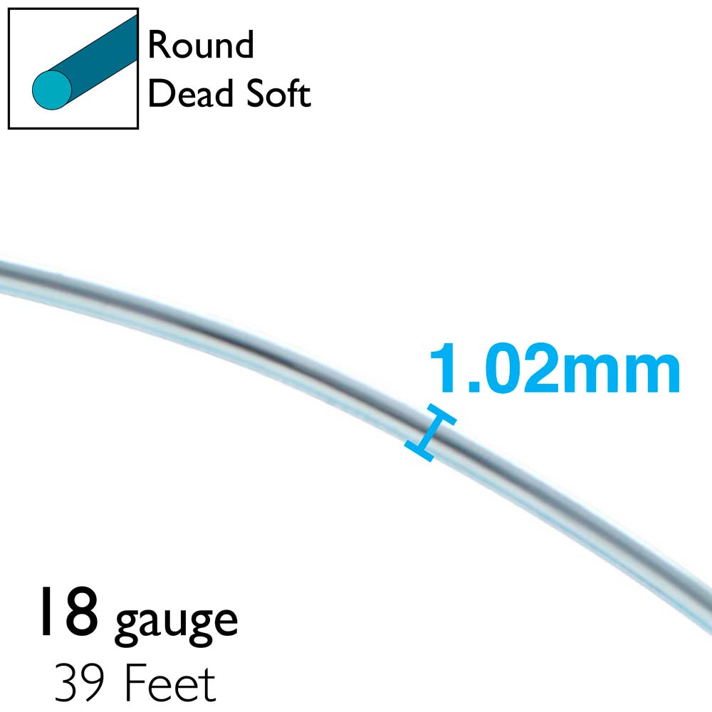BeadSmith Peacock Aluminum Dead Soft Wire, 18 Gauge, 39 Feet