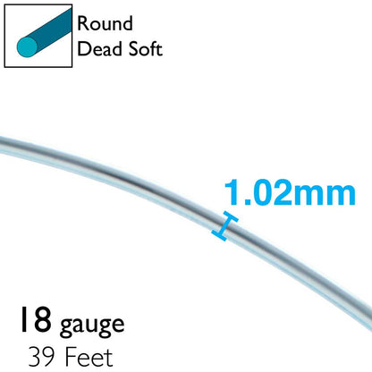 BeadSmith Peacock Aluminum Dead Soft Wire, 18 Gauge, 39 Feet