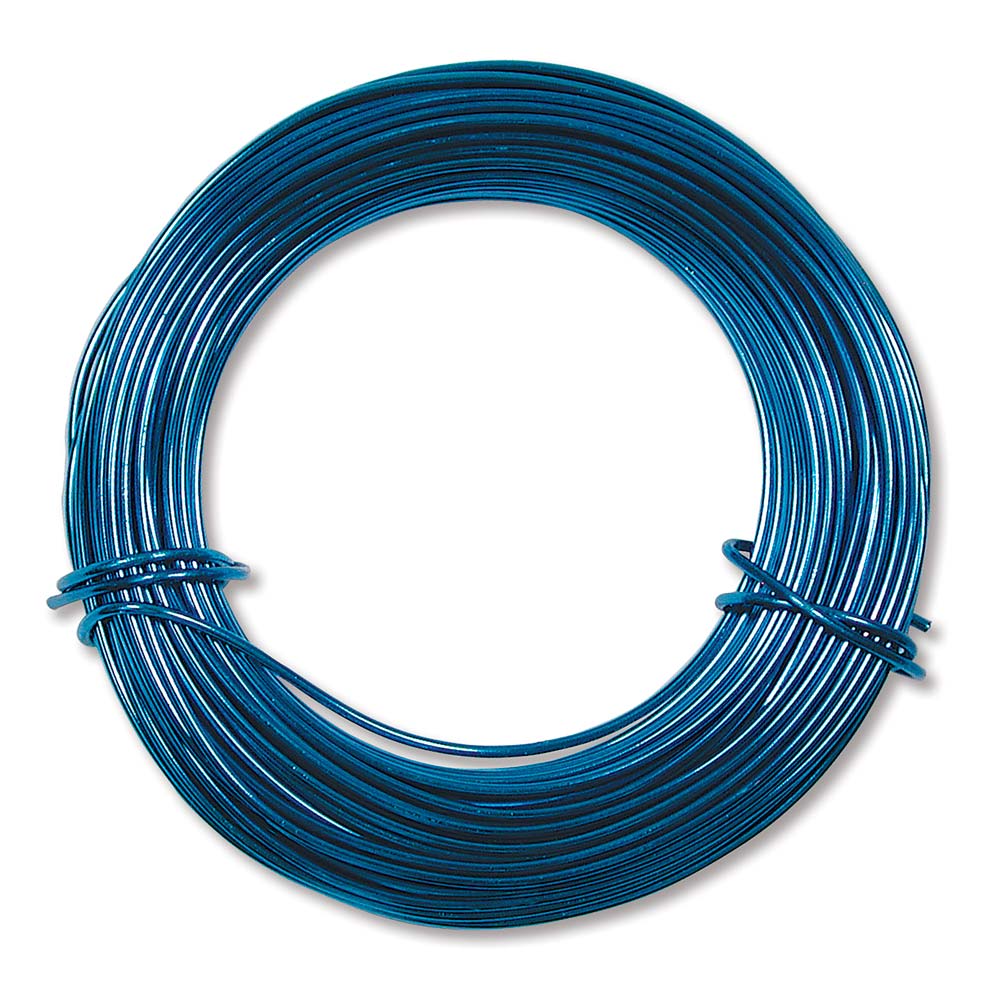 BeadSmith Royal Blue Aluminum Dead Soft Wire, 18 Gauge, 39 Feet