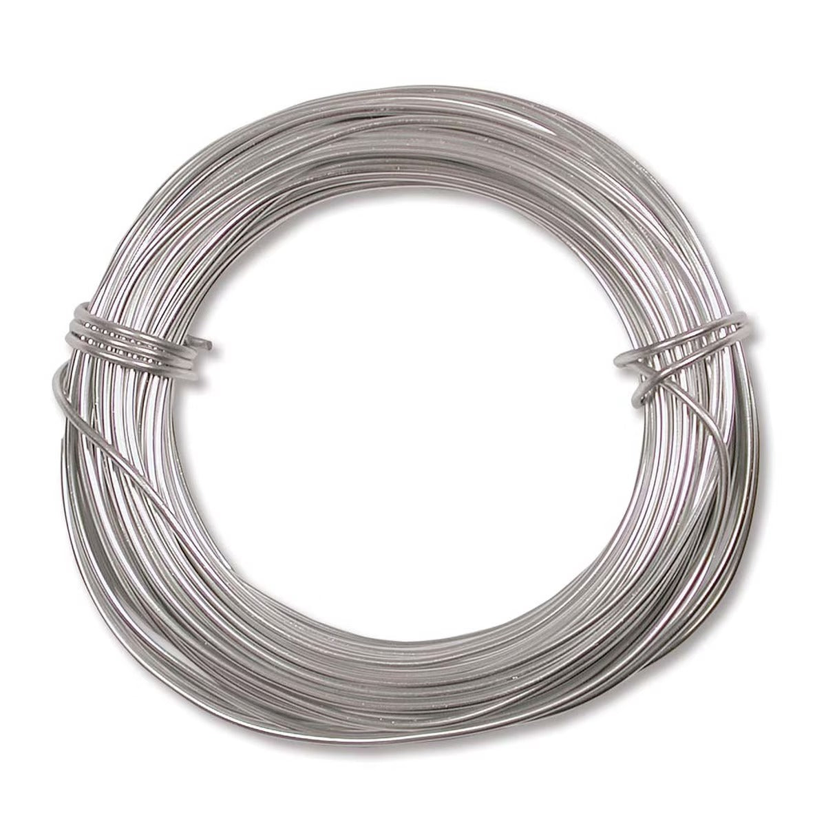 BeadSmith Silver Aluminum Dead Soft Wire, 18 Gauge, 39 Feet