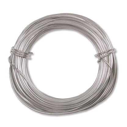 BeadSmith Silver Aluminum Dead Soft Wire, 18 Gauge, 39 Feet