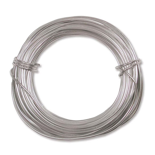 BeadSmith Silver Aluminum Dead Soft Wire, 18 Gauge, 39 Feet