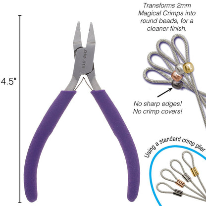 Euro Tool Universal Magical Crimper Pliers for 2mm Tubular Crimps - 1 pc