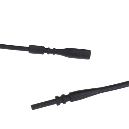 Black Silicone Rubber Necklace Cord 18" with Locking Clasp 2mm —  20 pcs