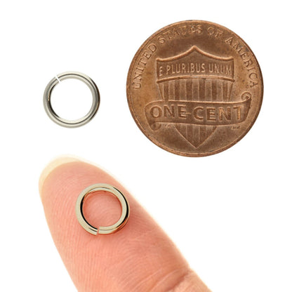 BeadSmith Gold Plated Brass JumpLock Jump Rings 8mm 16 Gauge - 50 pcs