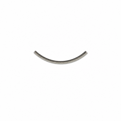 A curved metallic bar, antiqued silver, shown against a plain white background.