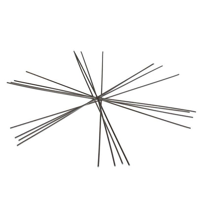Black geometric design on a white background