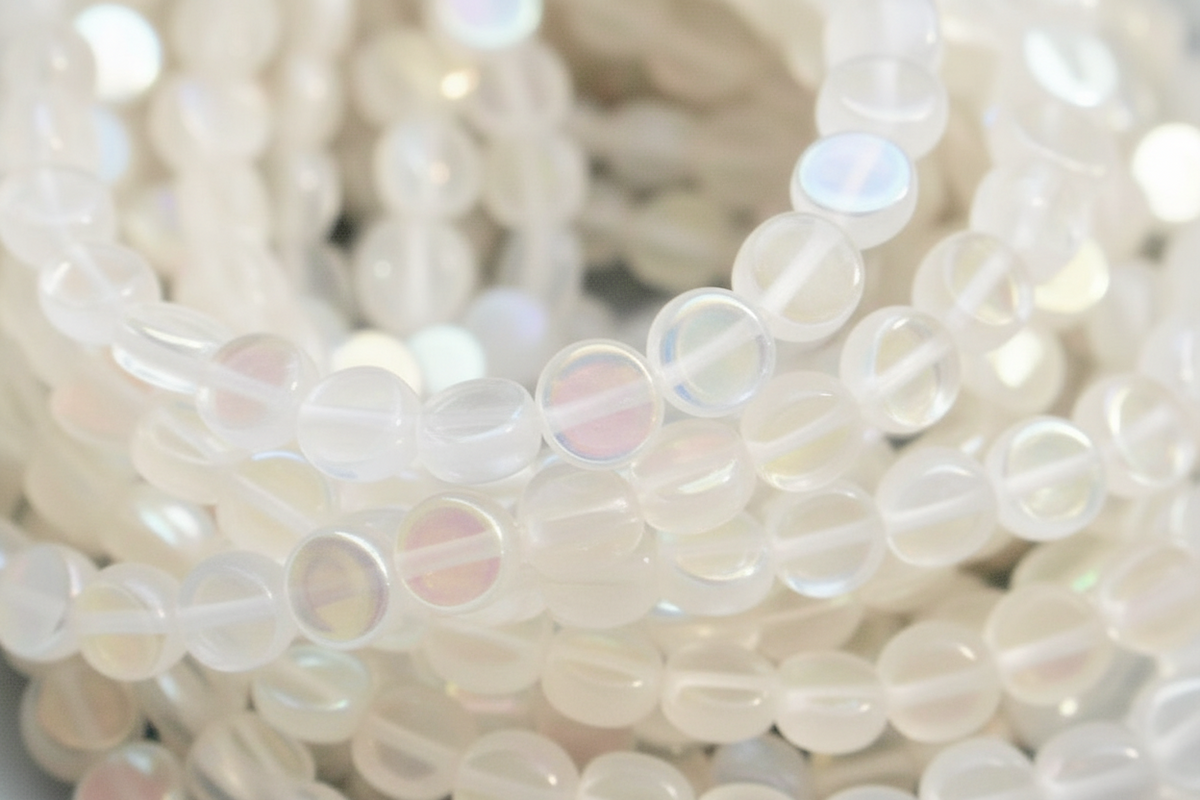 Czech Pressed Glass 6mm Flat Coin Beads — 100 pcs