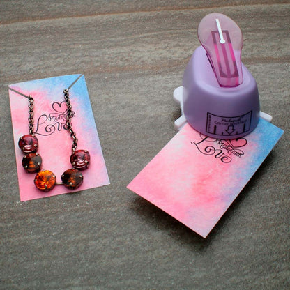 Easy Corner Punch Tool for Jewelry Display Cards — Necklace, Bracelet & Pendant Cards