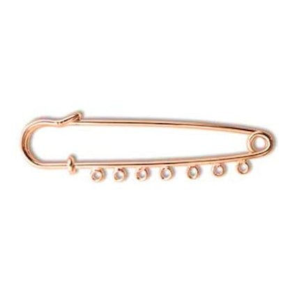 Copper Plated Steel Kilt Pins 2" with 7 Loops — 12 pcs