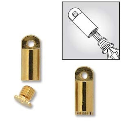 Bead Bandit, 36 Gold Plated BeadSmith 4x8mm Bead Bandits End Caps to Hide Crimp Bead OR Knot