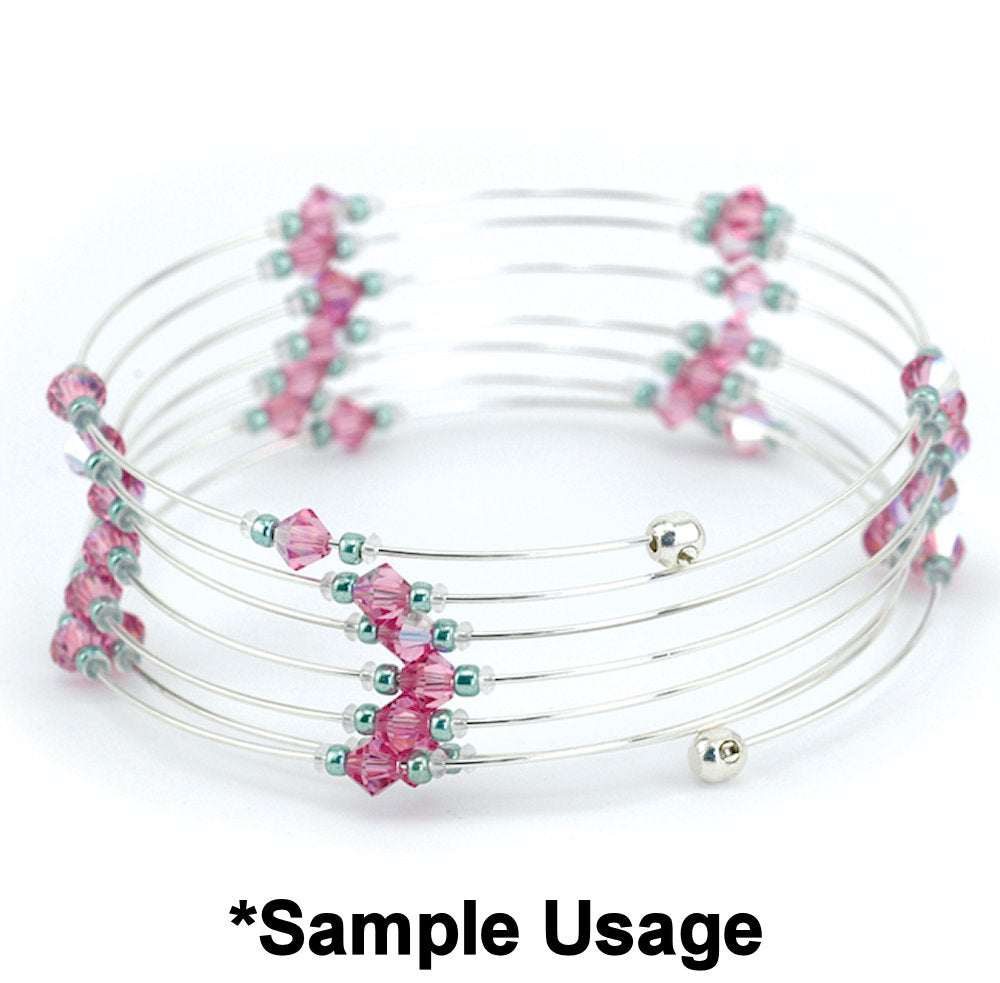 Stainless Steel Heavy Duty Bracelet Memory Wire 2.5", 1 oz (approx. 27–33 loops)
