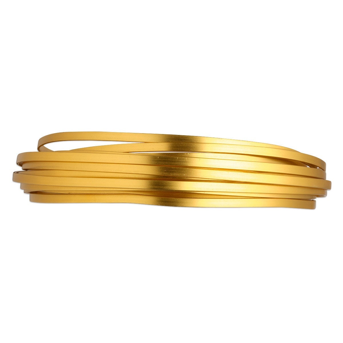 Gold Anodized Aluminum Flat Wire 3.5mm — 18 ft
