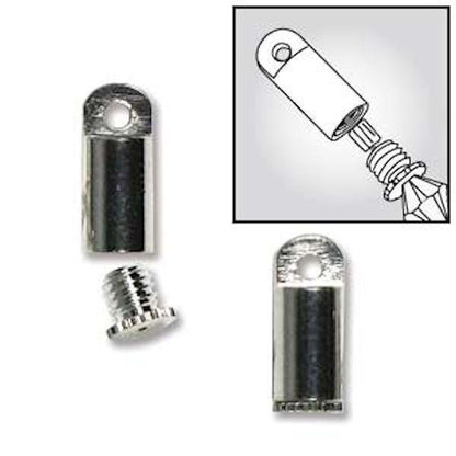 BeadSmith Bead Bandit End Caps: 4x8mm, Hide Crimp Beads or Knots (2 Sets)