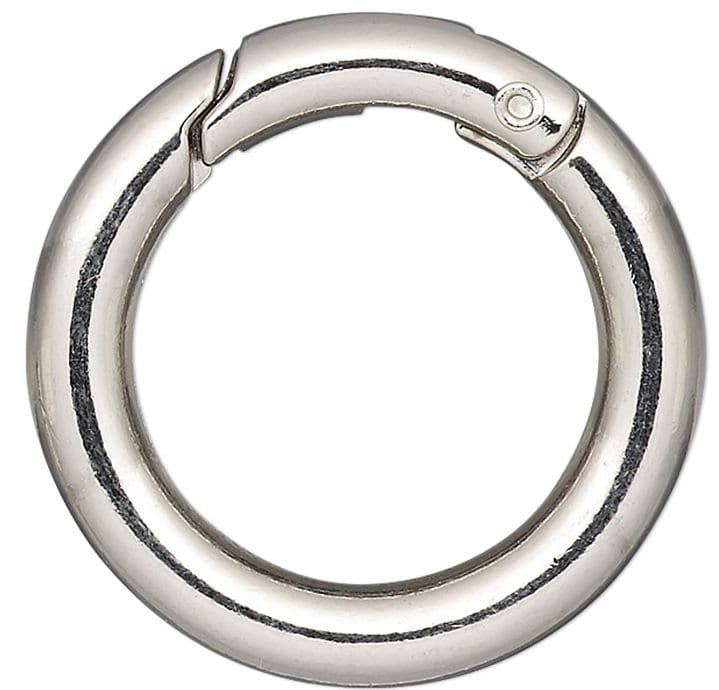 Large Round Hinged Bail Clasps 25mm — Set of 4 | Imitation Rhodium