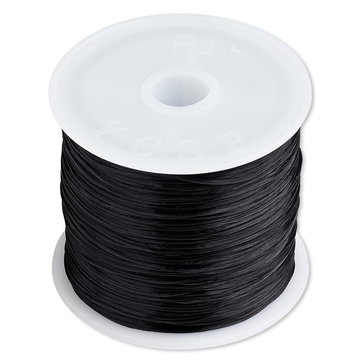 Black Elastic Floss Stretch Cord 0.5mm 3lb Test — 150ft Spool (1 or 4 Spools)