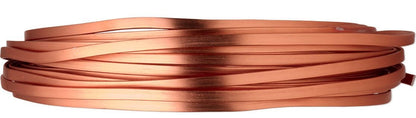 Copper Anodized Aluminum Flat Wire 3.5–4mm x 1.0–1.2mm — 18 Feet