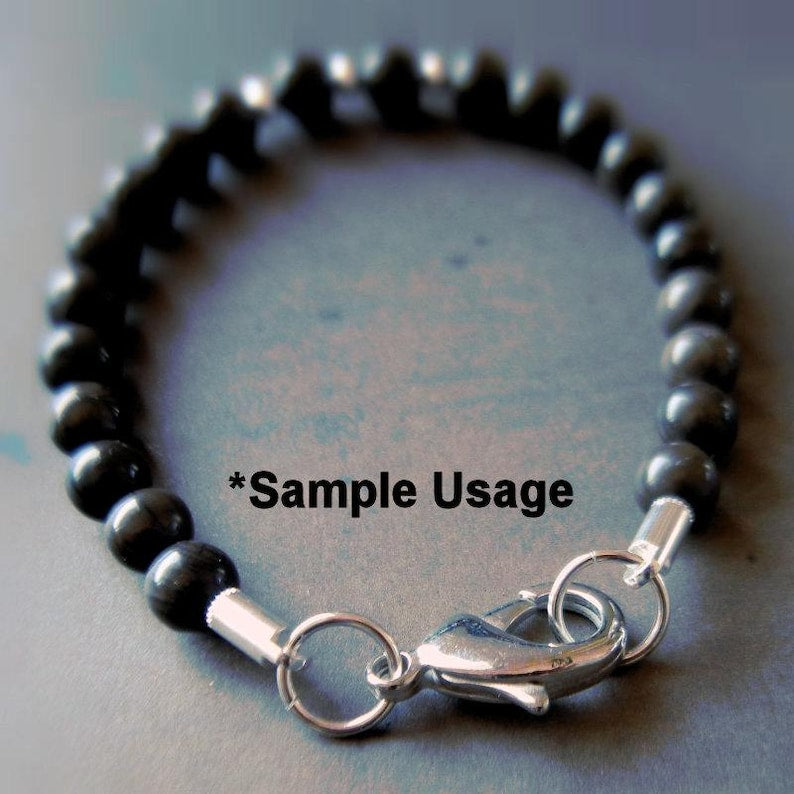 Bead Bandit, 36 Silver Plated BeadSmith 4x8mm Bead Bandits End Caps to Hide Crimp Bead OR Knot