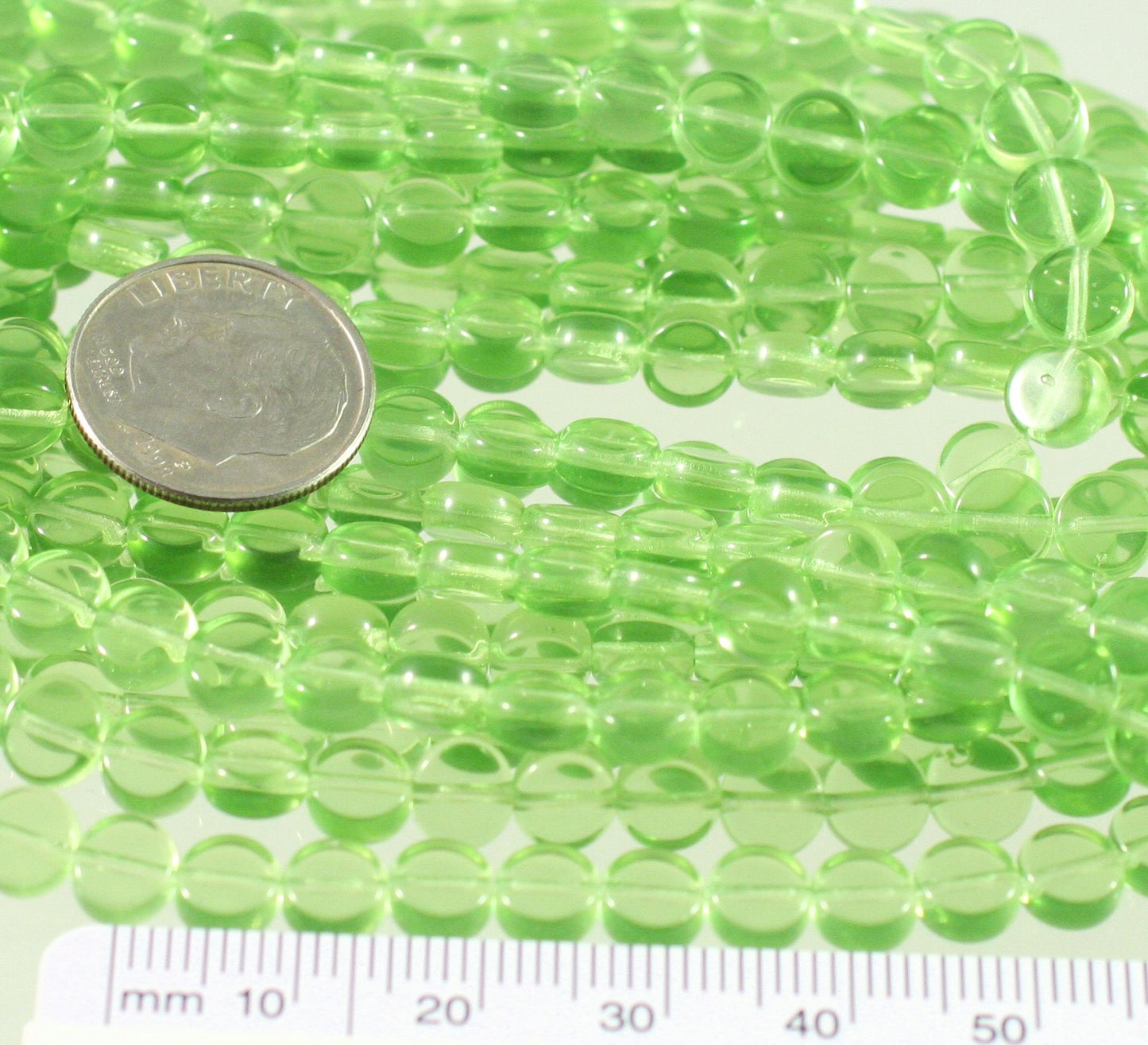 Czech Pressed Glass 6mm Flat Coin Beads — 100 pcs