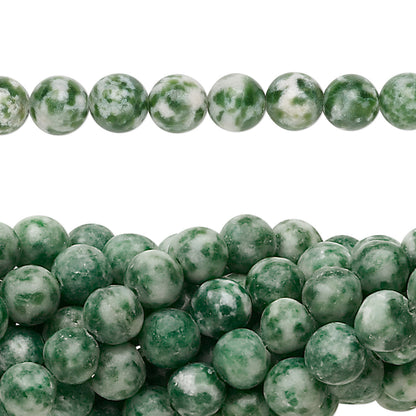 Natural Tree Agate 8mm Round Beads with 0.5-1.5mm Hole, 1 Strand (approx. 50)