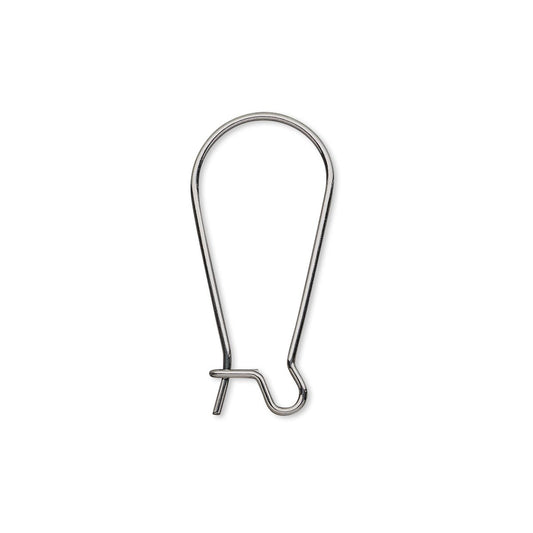 Stainless Steel Kidney Ear Wires 25mm Open Loop 21 Gauge