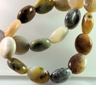 Yellow Botswana Agate Puffed Oval Beads 10x12mm - 1 Strand
