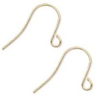 Gold Plated Brass Fishhook Ear Wires 15mm Open Loop