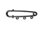 Black Oxide Kilt Charm Holder Pins 2 Inch 3 Loops