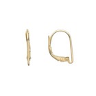 Gold Plated Brass Leverback Ear Wires 16mm Open Loop