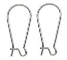 Stainless Steel Kidney Ear Wires 25mm Open Loop 21 Gauge