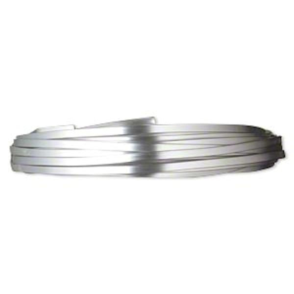 Anodized Aluminum Flat Wrapping Wire, 16 Gauge, 18 Feet