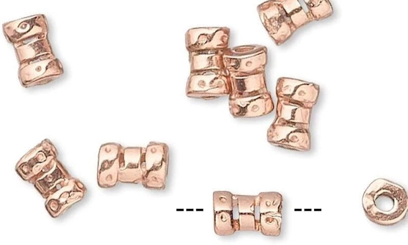 JBB Copper Plated Brass Crimp Tubes, 4x2.5mm, 10 pcs