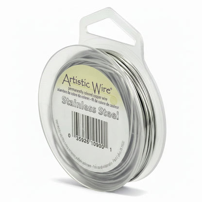 Artistic Wire Stainless Steel Round Wire, 22 Gauge (0.71mm), 15 Yards