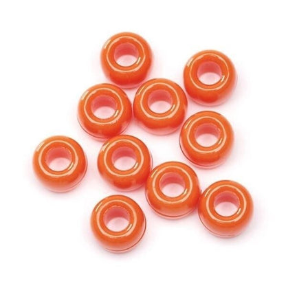 Opaque Orange Acrylic Pony Beads, 9x6mm - 720 Count