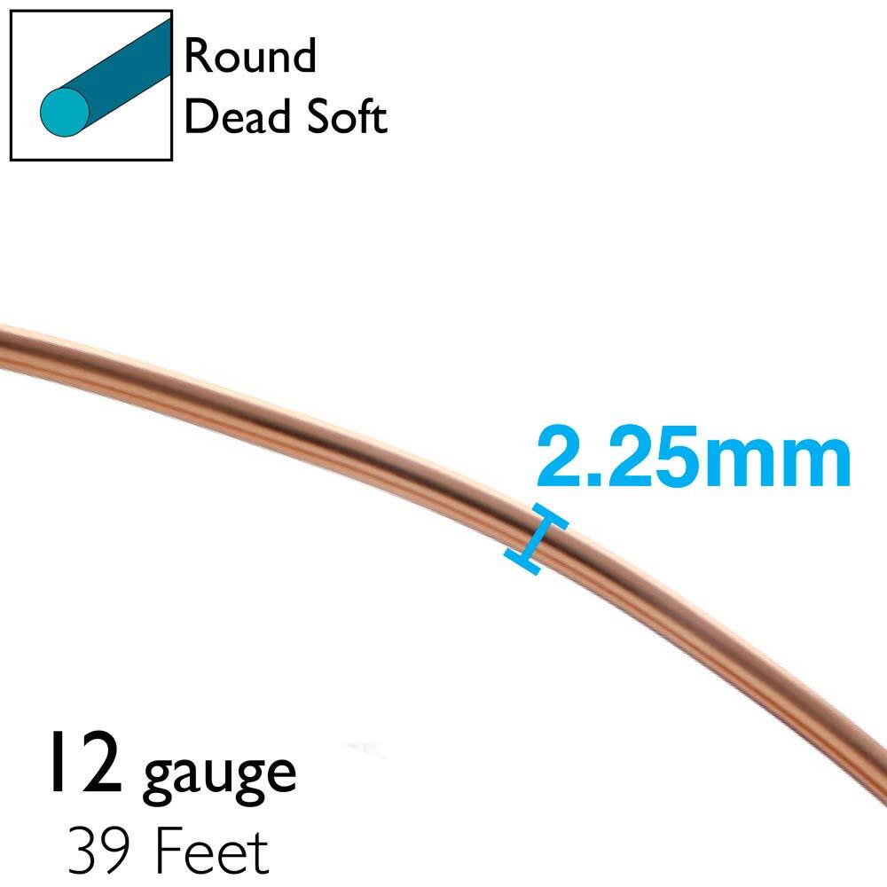 BeadSmith Anodized Aluminum Wire 12 Gauge - 39 Feet