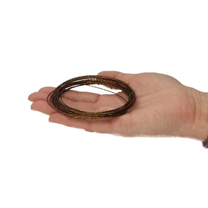 Beadsmith Vintage Bronze Twisted Square Wrapping Wire, 21 Gauge (1.02mm), 15 ft