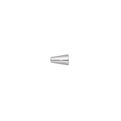 Silver Plated Brass Cone Memory Wire End Beads, 6.5x4mm, 12 pcs