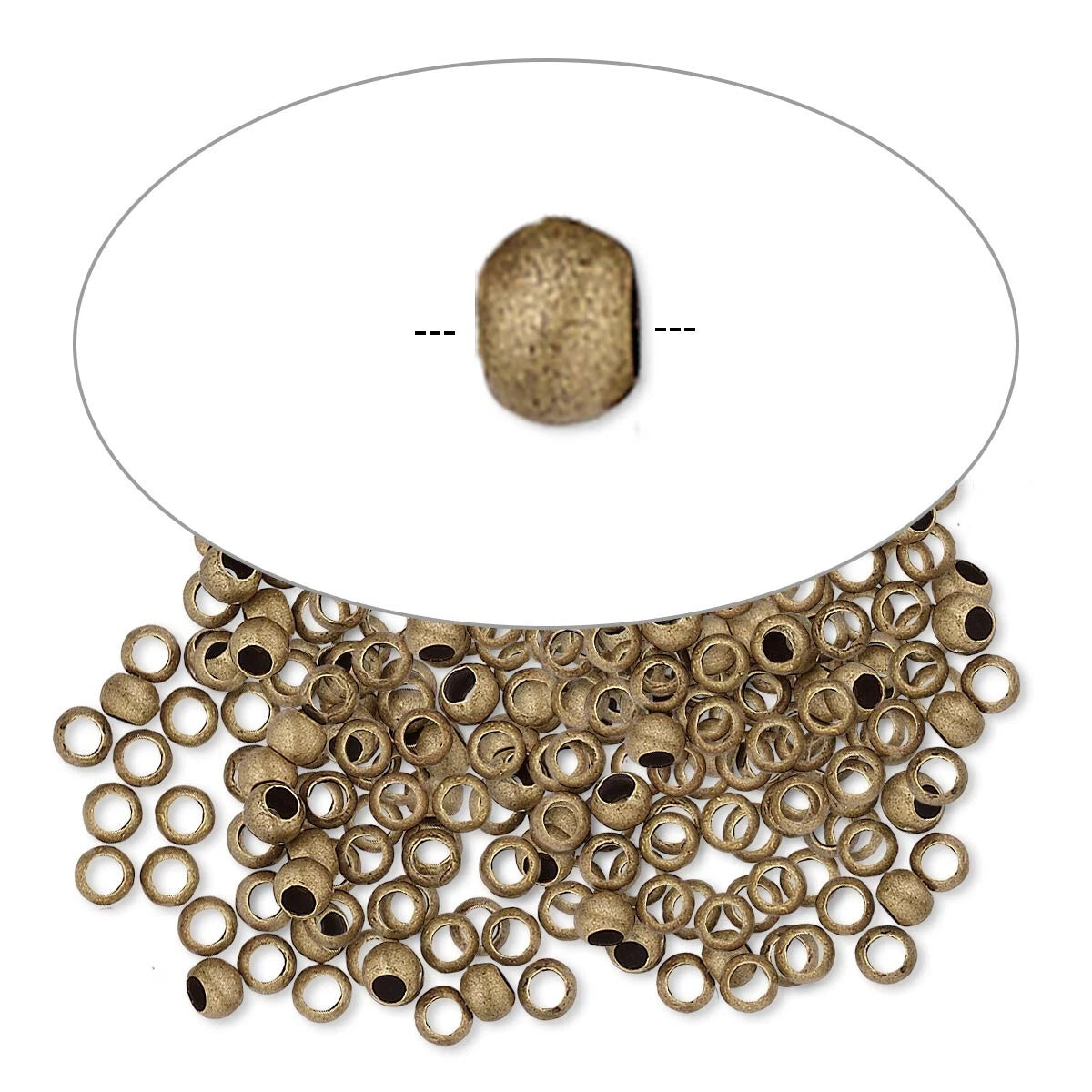 Antiqued Gold Plated Brass Smooth Micro Round Spacer Beads, 2.5mm, 100 pcs