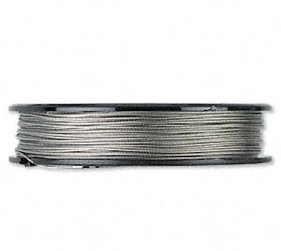 Tiger Tail Beading Wire, Clear 7 Strand 0.018" Diameter, 100 Foot Spool