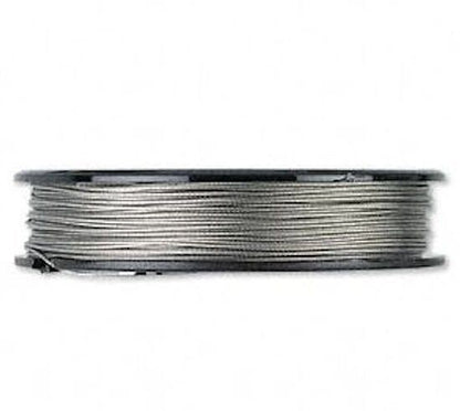 Tiger Tail Beading Wire, Clear 7 Strand 0.018" Diameter, 100 Foot Spool